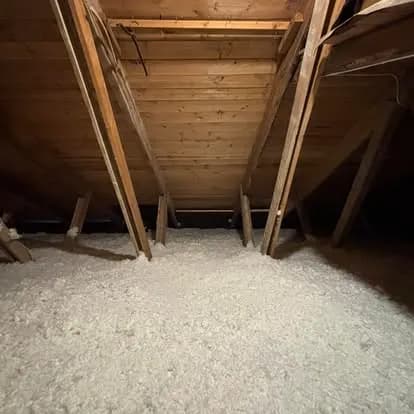 Kaldloft etter påfylling av isolasjon